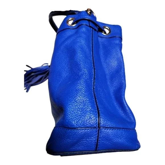 NWT Milly Astor Bucket Bag with Tassel and Crossbody Strap- Cobalt Blue